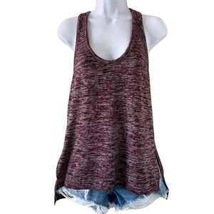 Aritzia Wilfred Free Ornella Tank Top Heathered Sleeveless Burgundy Size XS